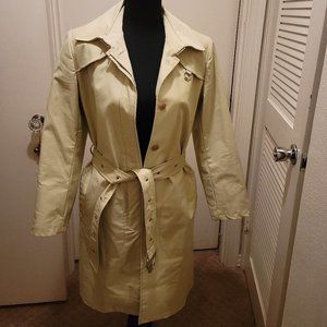 Cole Haan Chartreuse Trench Coat. M